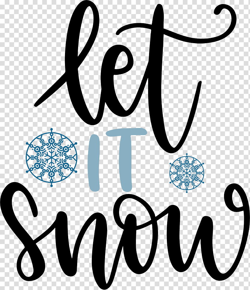 Let it Snow Snowflake Winter, Winter
, Logo, Calligraphy, Line, Meter, Number transparent background PNG clipart