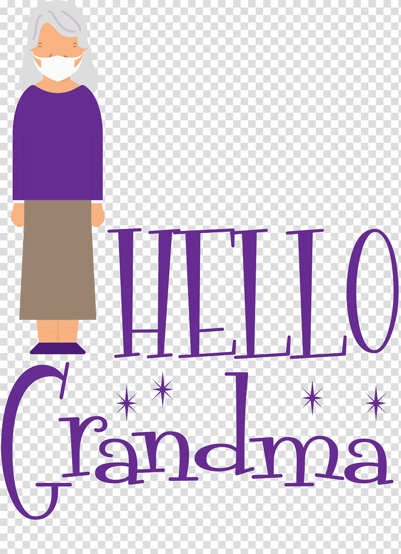 Hello Grandma Dear Grandma, Violet, Logo, Text, Dress, Lavender, Joint transparent background PNG clipart