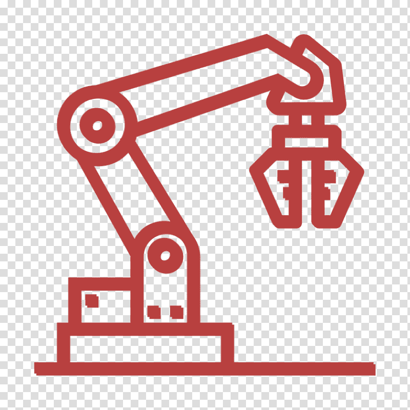 Mechanical arm icon Robot icon Industry icon, Robotic Arm, Robotics, Kuka transparent background PNG clipart