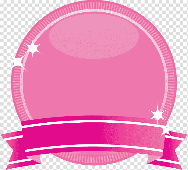 Badge Pink transparent background PNG cliparts free download