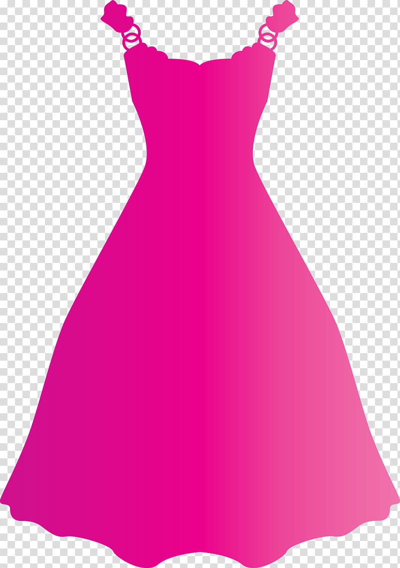 dress clothing day dress pink cocktail dress, Watercolor Dress, Gown, Magenta, Bridal Party Dress, Purple, Aline, Formal Wear transparent background PNG clipart
