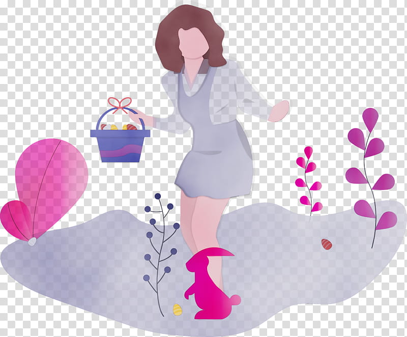 pink heart gesture love, Easter Egg Hunt, Watercolor, Paint, Wet Ink transparent background PNG clipart