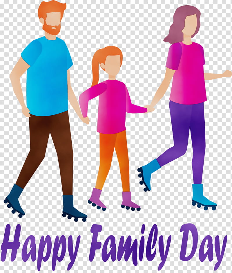 fun sharing recreation gesture happy, Family Day, Watercolor, Paint, Wet Ink transparent background PNG clipart