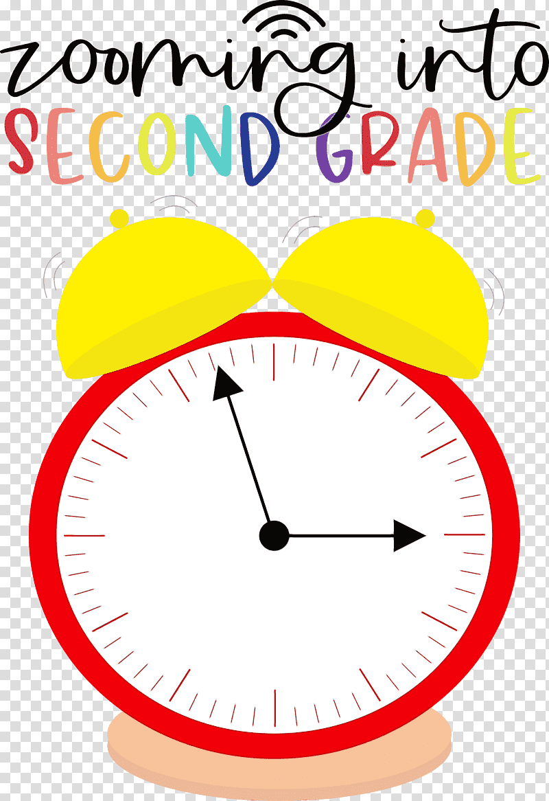 alarm clock yellow line meter clock, Back To School, Second Grade, Watercolor, Paint, Wet Ink, Alarm Device transparent background PNG clipart