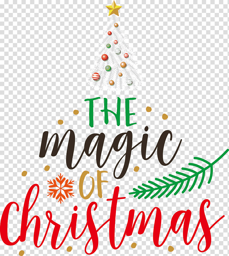 The Magic Of Christmas Christmas Tree, Christmas Day, Holiday Ornament, Christmas Ornament, Christmas Ornament M, Gift, Meter transparent background PNG clipart
