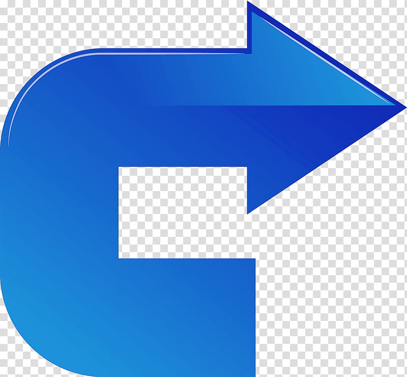 U Shaped Arrow, Blue, Cobalt Blue, Electric Blue, Azure, Logo, Line, Symbol transparent background PNG clipart