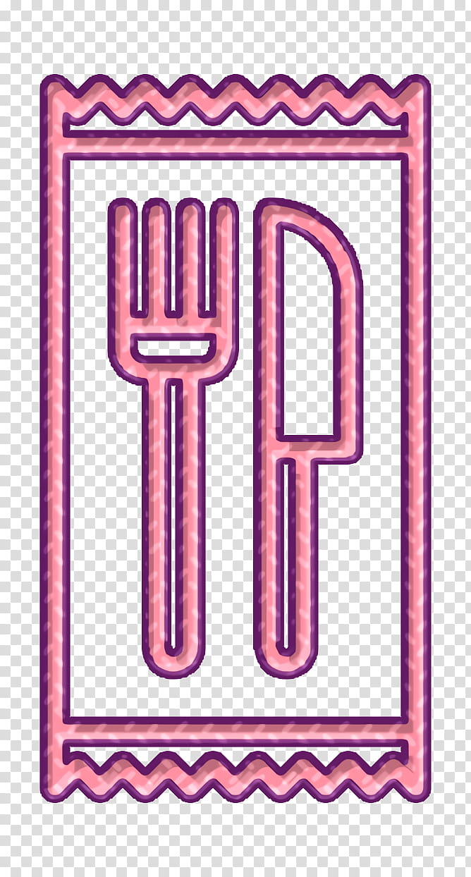 Cutlery icon Food Delivery icon Fork icon, Pink M, Number, Line, Area, Meter transparent background PNG clipart