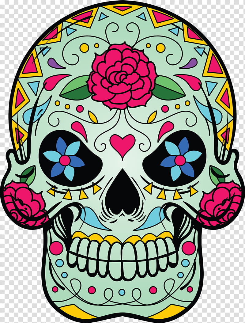 Calavera calaveras Sugar Skull, Day Of The Dead, Skeleton, Drawing, Poster, Lithography transparent background PNG clipart