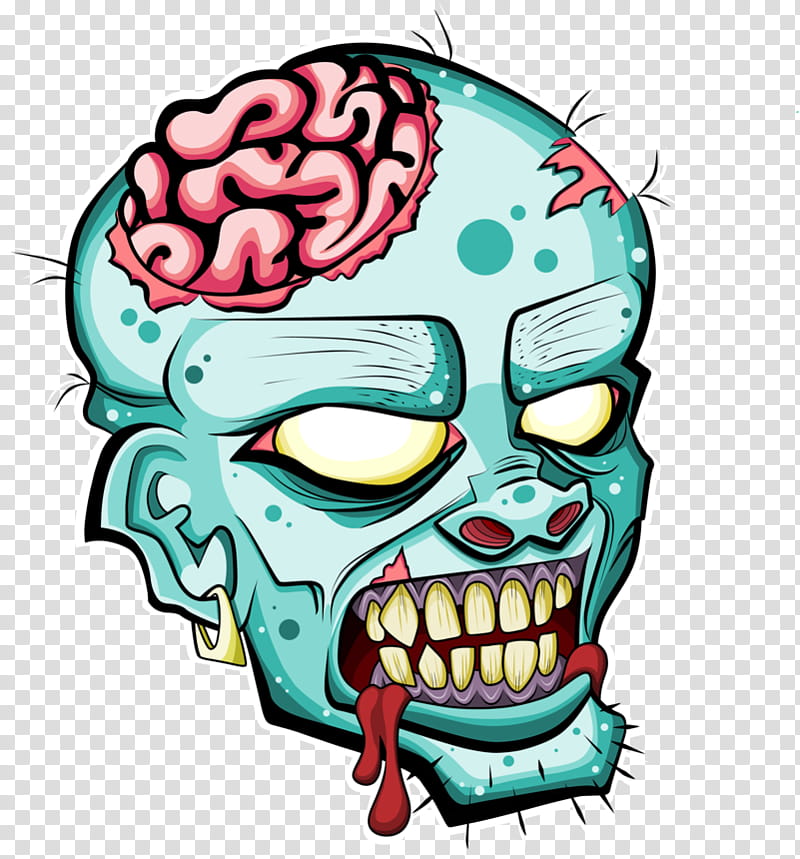 Zombie, Drawing, Clown Zombie, Cartoon, Face, Head, Forehead, Jaw transparent background PNG clipart