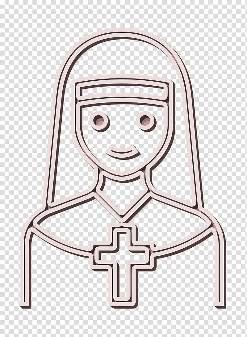 Occupation Woman icon Nun icon, Head, Finger transparent background PNG clipart