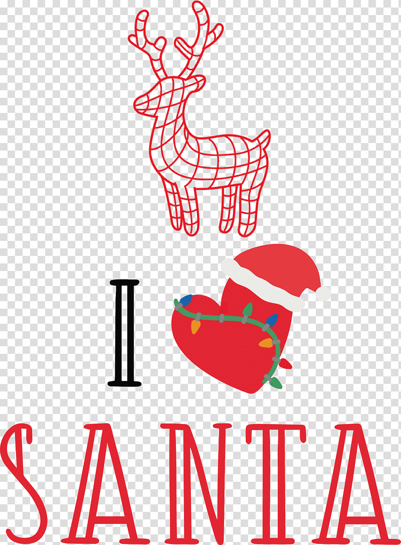 I Love Santa Santa Christmas, Christmas , Black, Fine Arts, Say 