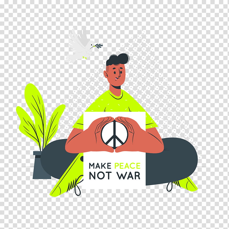 Make peace not war Peace Day, Cartoon, Poster, Logo transparent background PNG clipart