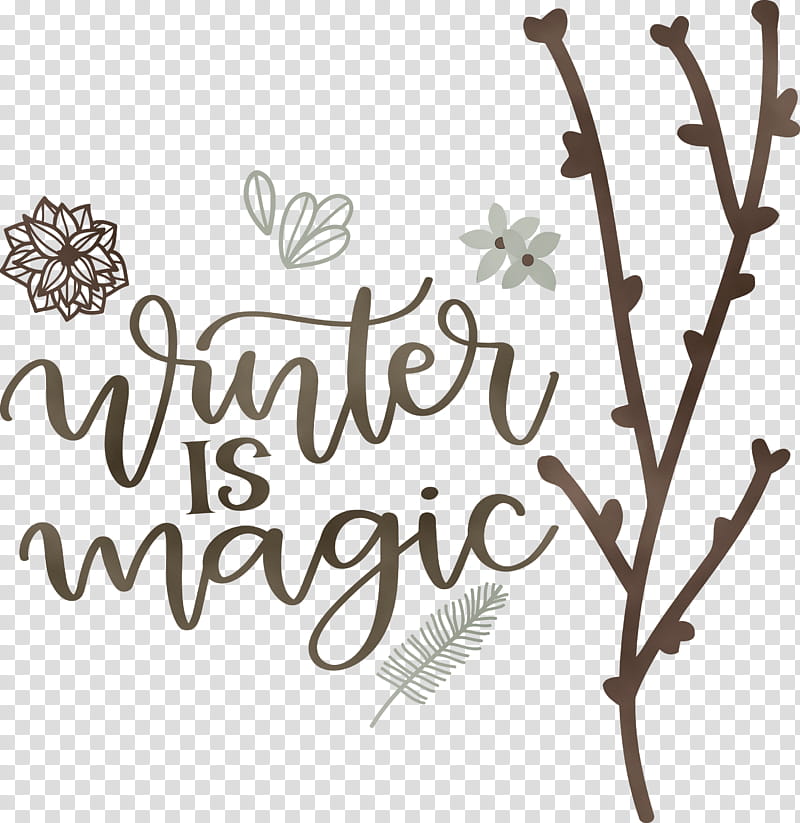 Floral design, Winter Is Magic, Hello Winter, Winter
, Watercolor, Paint, Wet Ink, Flower transparent background PNG clipart