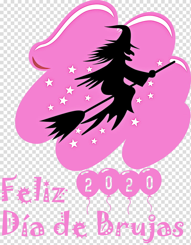 Feliz Día de Brujas Happy Halloween, Logo, Fathers Day, Cartoon, Silhouette, Witch, Calligraphy, Typography transparent background PNG clipart