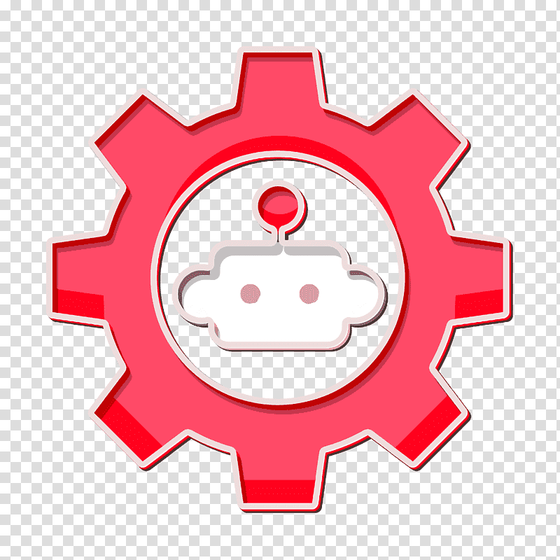 Robotics icon Robot icon Settings icon, Logo, Gear, Text, Sculpture, Machine, Symbol transparent background PNG clipart