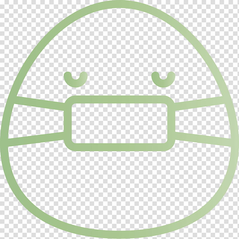 emoji medical mask Corona Virus Disease, Green, Line, Circle, Smile transparent background PNG clipart