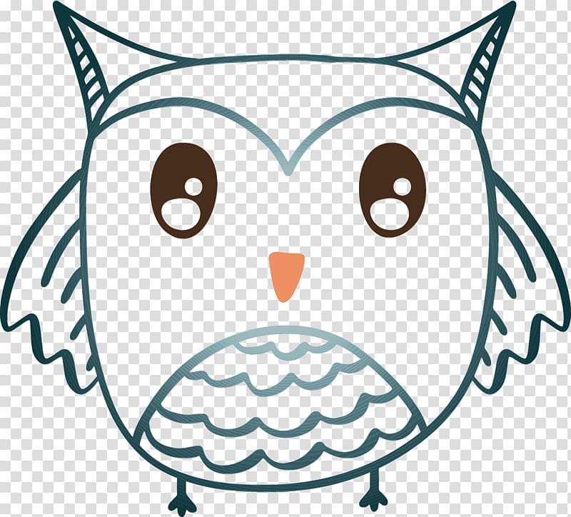birds owl m line art meter, Cartoon Owl, Cute Owl, Owl , Watercolor, Paint, Wet Ink, Beak transparent background PNG clipart