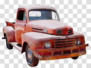 pickup truck model car car bumper scale model, Watercolor, Paint, Wet Ink, Vintage Car, Physical Model transparent background PNG clipart thumbnail