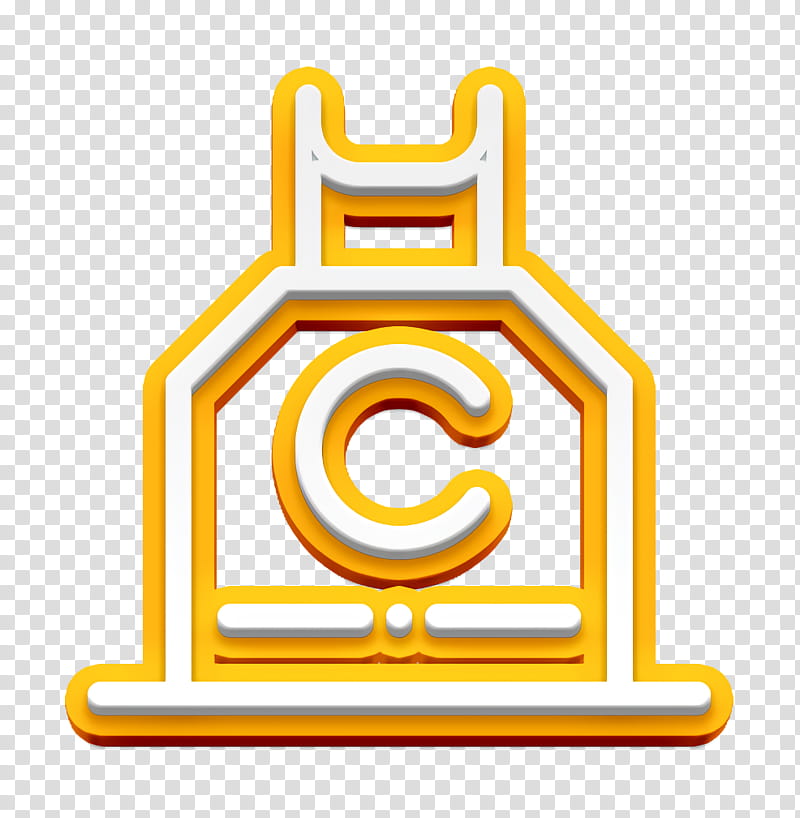 Money bag icon Building icon Business and finance icon, Yellow, Meter, Line, Area transparent background PNG clipart