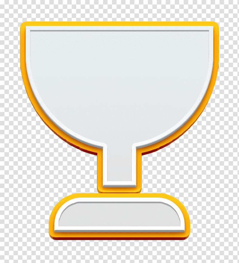 Cup icon Wine icon Kitchen icon, Logo, Symbol, Yellow, Line, Cartoon, Trophy transparent background PNG clipart