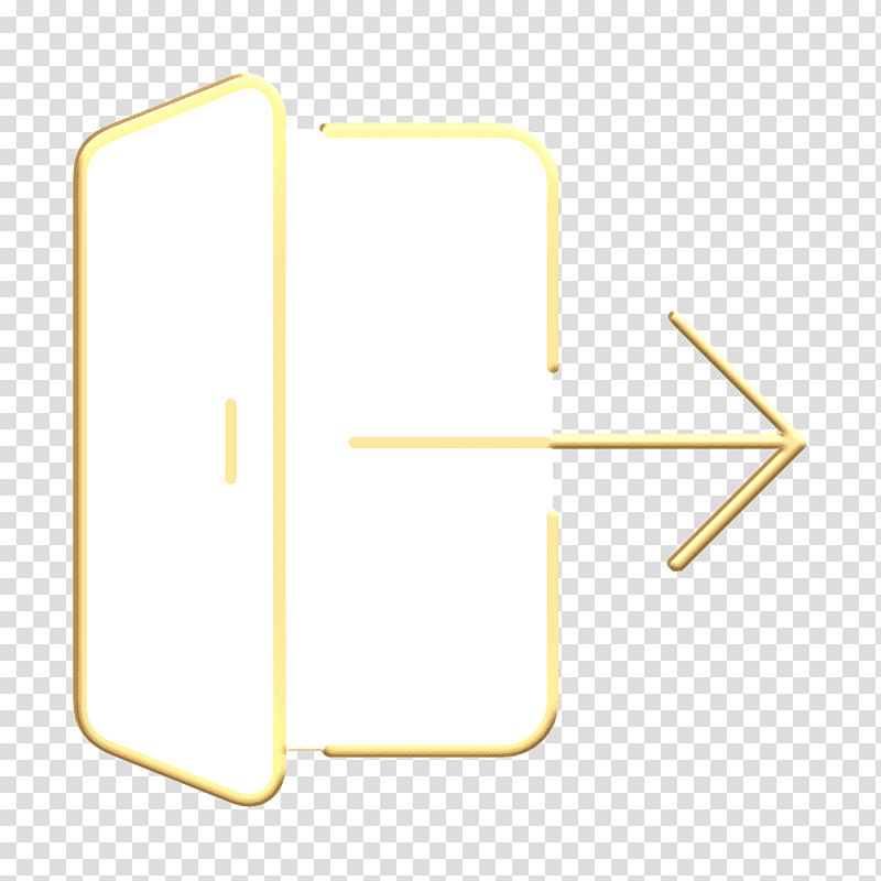 Interface icon Logout icon, Light, Yellow, Meter, Line, Geometry, Mathematics transparent background PNG clipart