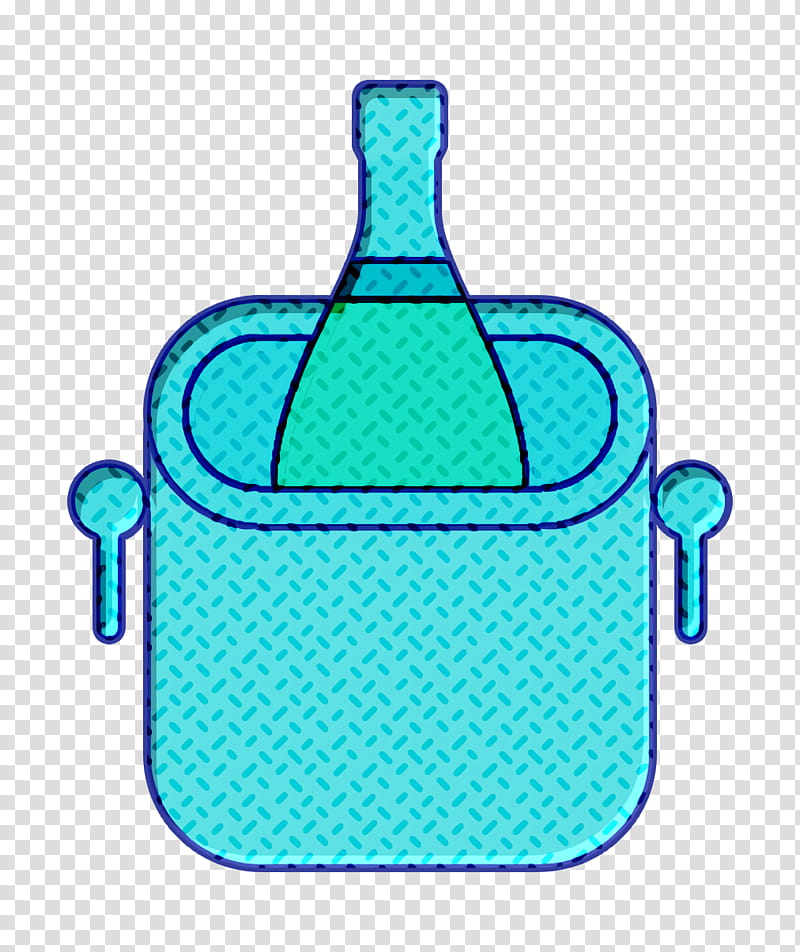 Ice bucket icon Food and restaurant icon Restaurant icon, Blue, Aqua, Turquoise, Water Bottle transparent background PNG clipart