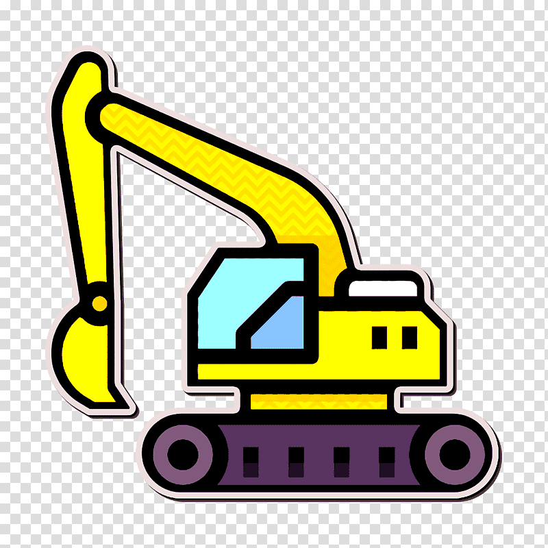Construction icon Work icon Excavator icon, Heavy Equipment, Earthworks, Loader, Bulldozer, Concrete, Waste Management transparent background PNG clipart