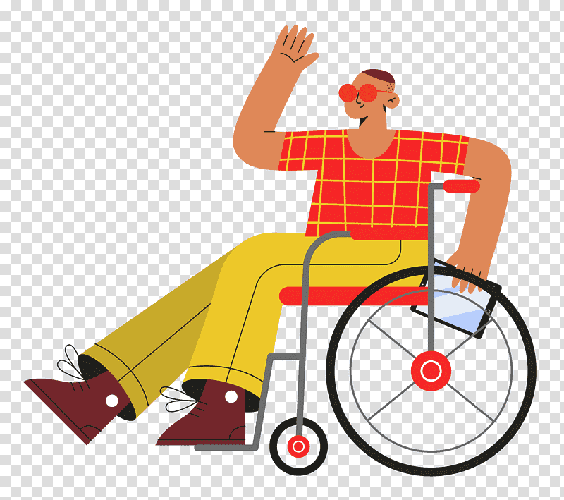 sitting on wheelchair wheelchair sitting, Cartoon, Behavior, Human transparent background PNG clipart