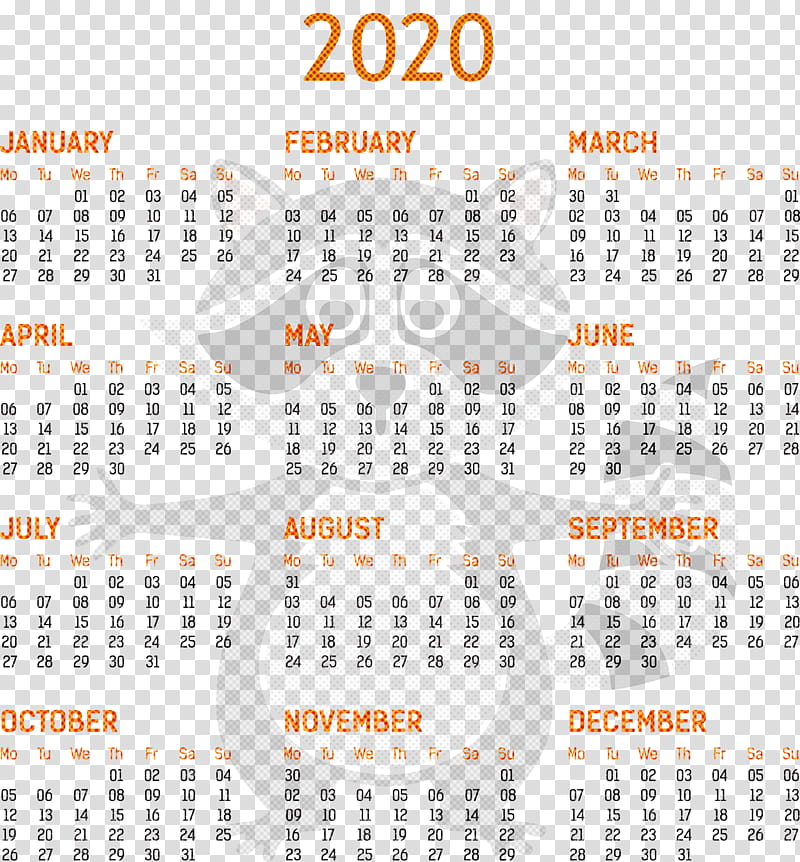 2020 yearly calendar Printable 2020 Yearly Calendar Template Full Year Calendar 2020, Calendar System, Aztec Sun Stone, Calendar Year, Annual Calendar, Calendar Date, Broadcast Calendar, Malayalam Calendar transparent background PNG clipart