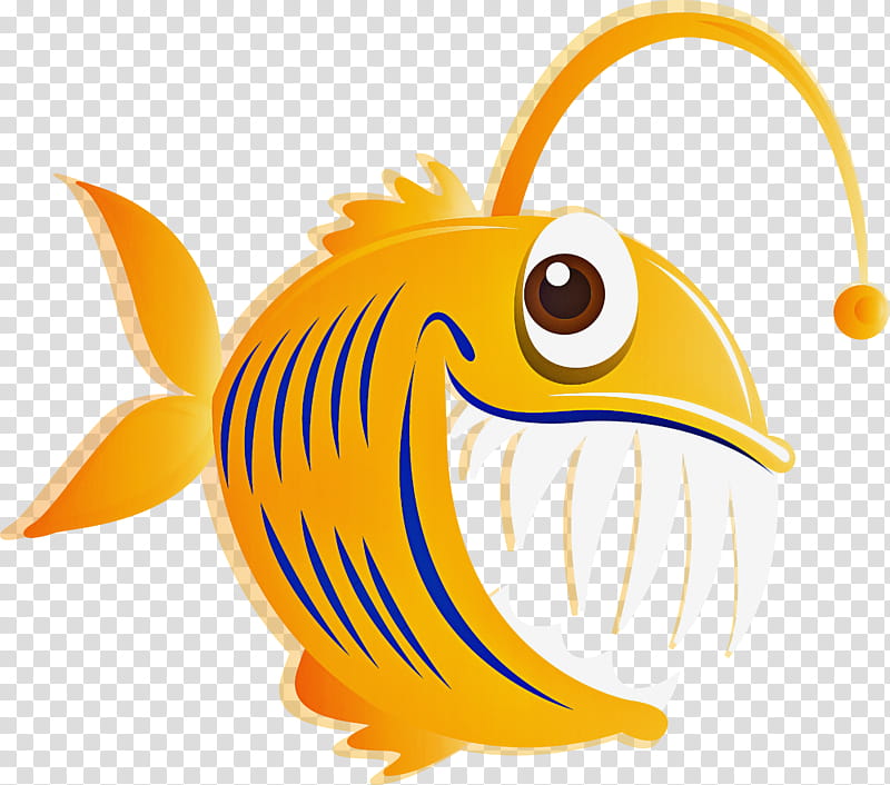 cartoon yellow fish fish logo, Cartoon, Butterflyfish transparent background PNG clipart