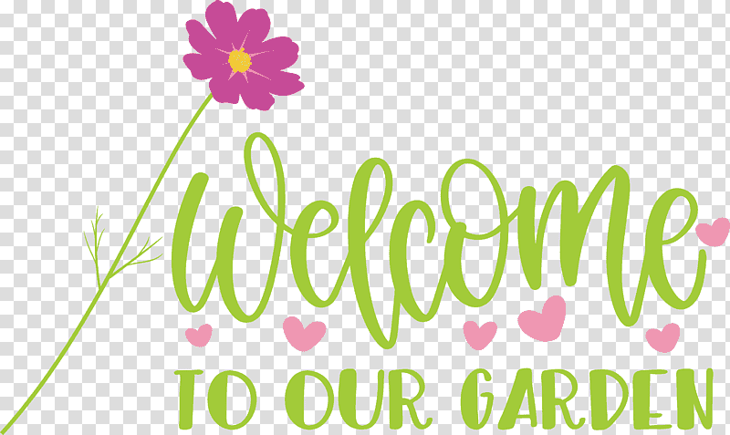 Garden Flower Floral, Welcome To Our Garden, Floral Design, Petal, Logo, Line, Meter transparent background PNG clipart