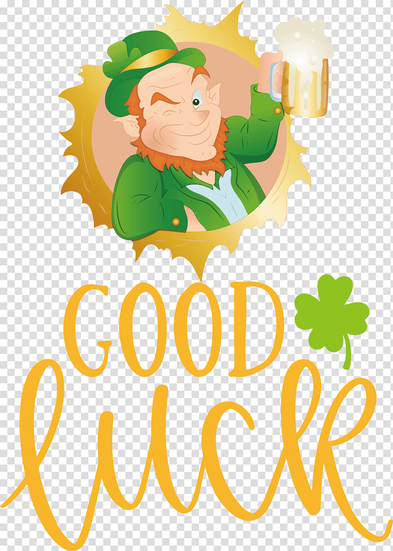 Saint Patrick Patricks Day Good Luck, Saint Patricks Day, Cartoon, Shamrock, Fourleaf Clover, Rainbow, Irish People transparent background PNG clipart