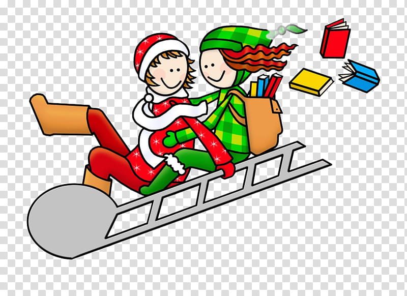 Santa claus, Cartoon, Sled, Vehicle, Recreation, Christmas Eve, Christmas transparent background PNG clipart