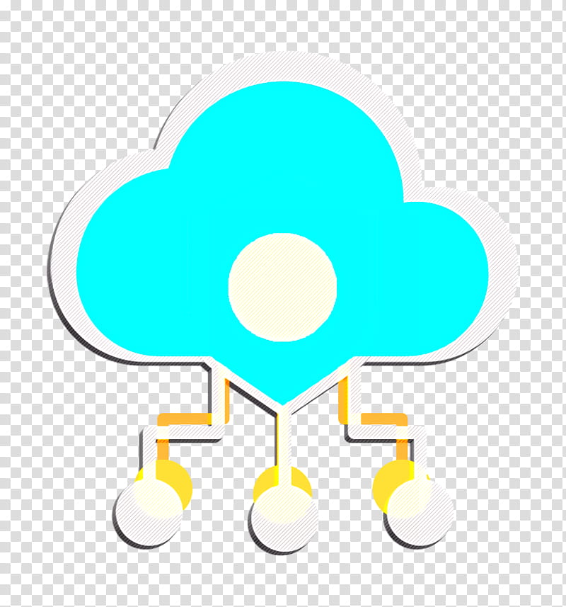 Cyber icon Cloud icon Safe icon, Green, Cartoon, Turquoise, Logo, Symbol, Sticker, Circle transparent background PNG clipart
