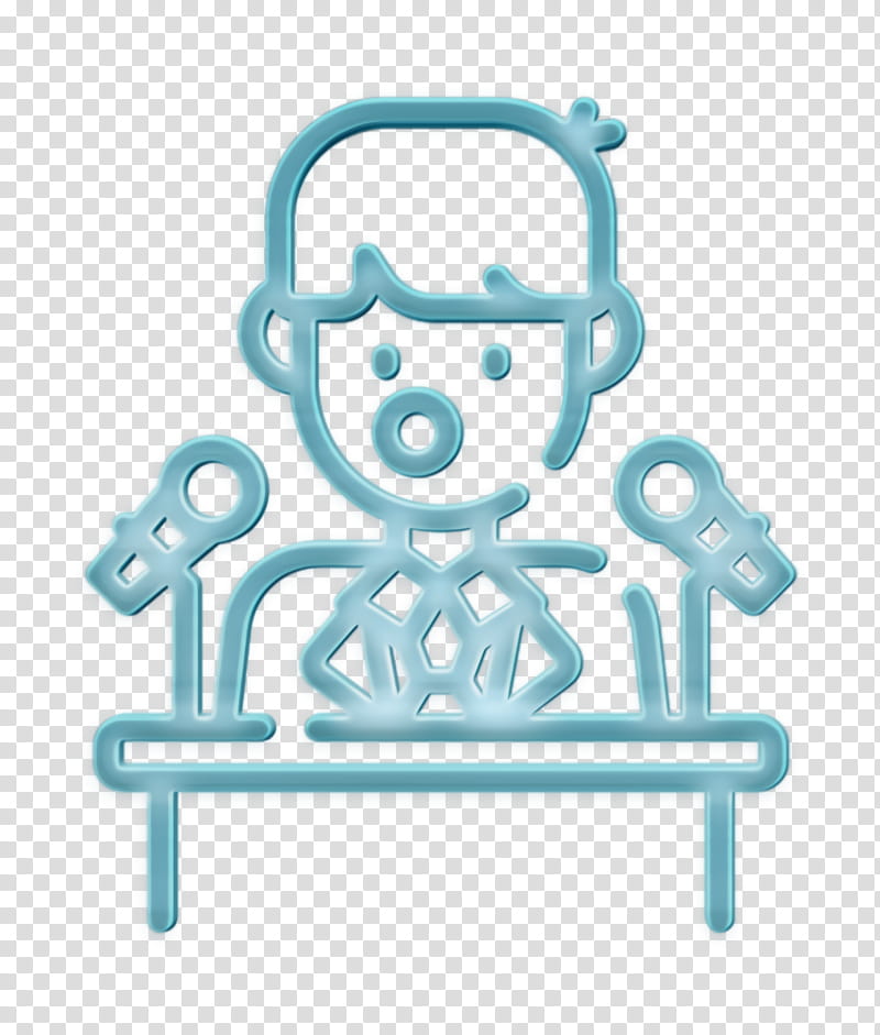 Leadership icon Speaker icon Press conference icon, Turquoise, Furniture, Chair transparent background PNG clipart