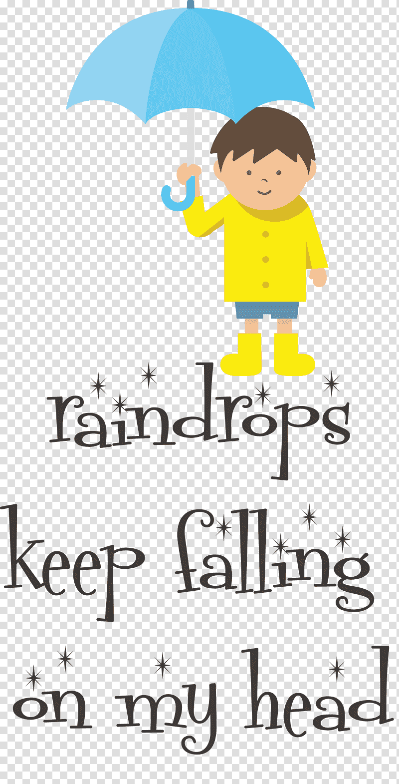 Raining rainy day rainy season, Cartoon, Yellow, Happiness, Meter, Fashion, Line transparent background PNG clipart