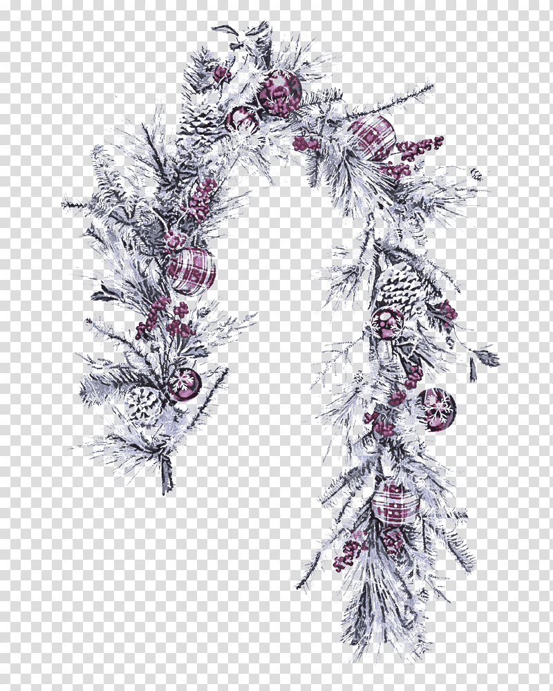 Christmas ornament, white red and blue floral textile, Christmas Tree, Fir, Spruce, Twig, Christmas Day, Conifers transparent background PNG clipart