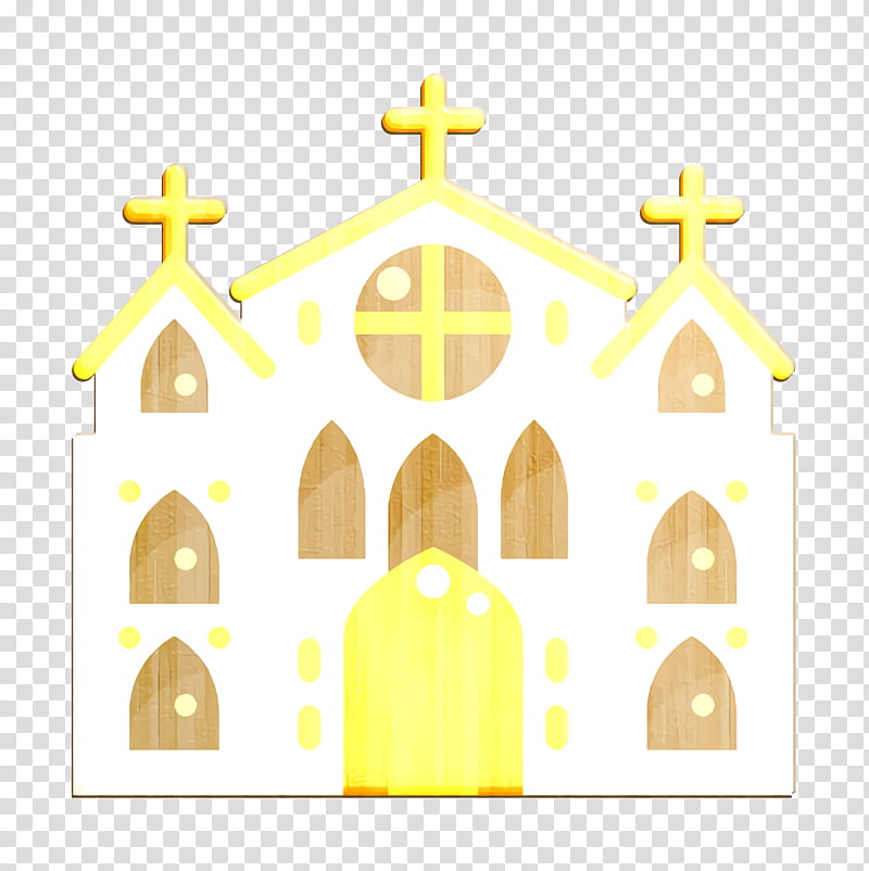 Wedding icon Church icon, Landmark, Yellow, Architecture, Place Of Worship, Line, Chapel, Nativity Scene transparent background PNG clipart