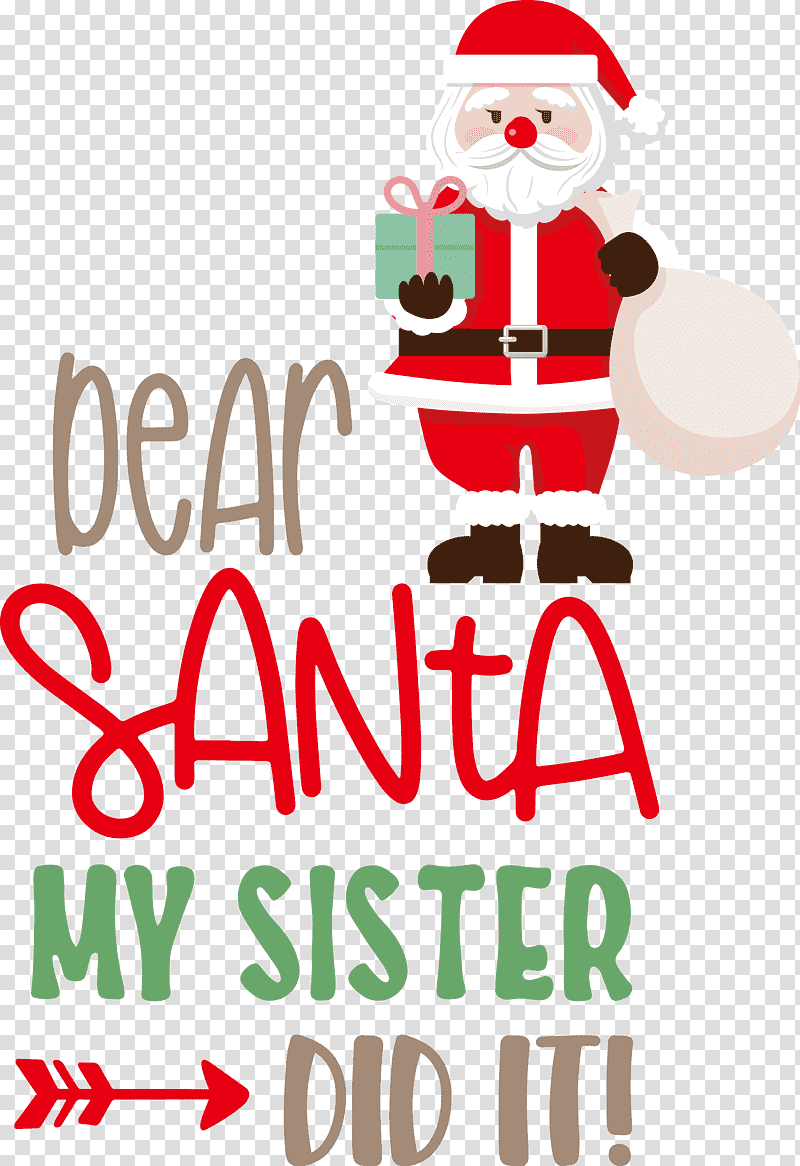 Dear Santa Christmas Santa, Christmas , Christmas Day, Christmas Ornament, Christmas Tree, Holiday Ornament, Logo transparent background PNG clipart