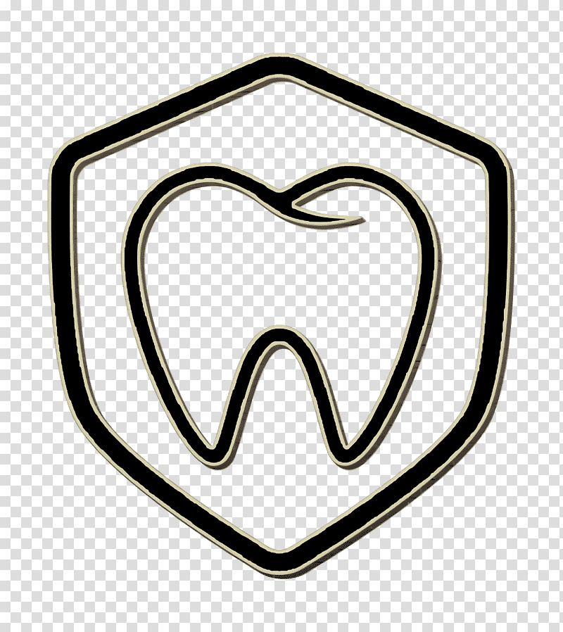 Tooth icon Dental icon medical icon, Molar Inside A Shield Icon, Dentistry, Oral Hygiene, Dental Implant, Health, Dental Hygienist transparent background PNG clipart