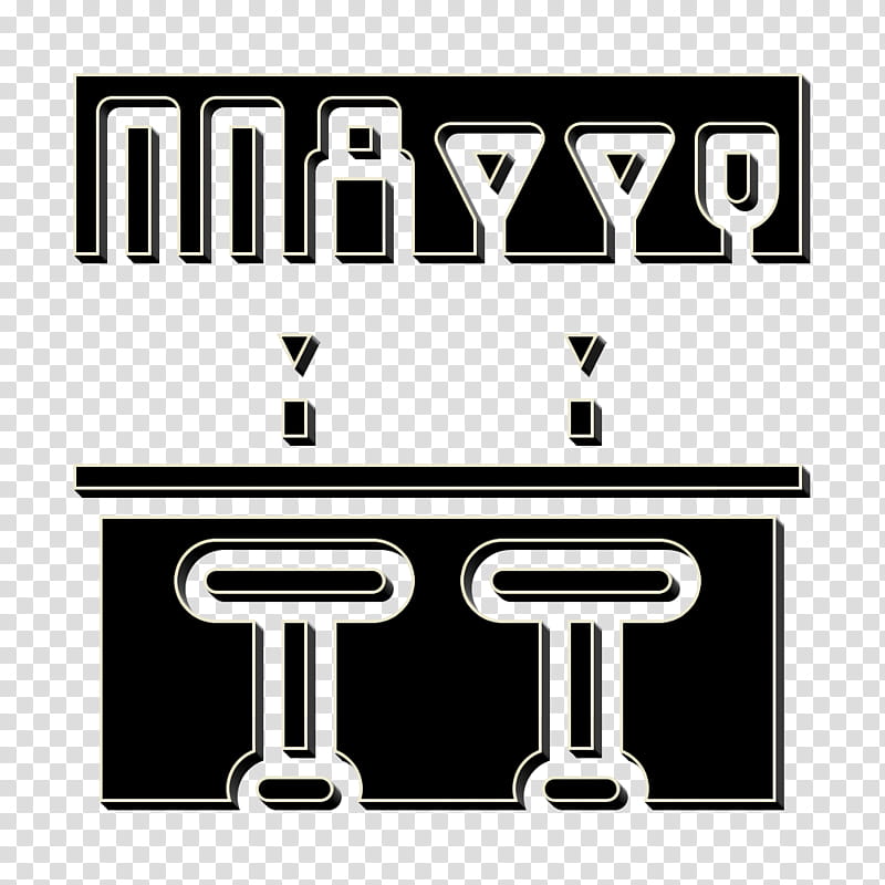 Bar counter icon Home Equipment icon, Text, Logo, Line transparent background PNG clipart