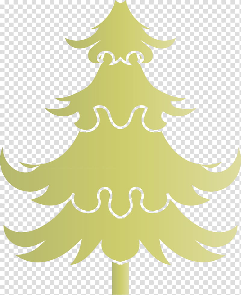 Christmas tree, Abstract Cartoon Christmas Tree, Watercolor, Paint, Wet Ink, Yellow, Meter, Birds transparent background PNG clipart