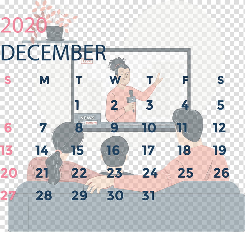 line font cartoon point calendar system, December 2020 Printable Calendar, December 2020 Calendar, Watercolor, Paint, Wet Ink, Area, Meter transparent background PNG clipart