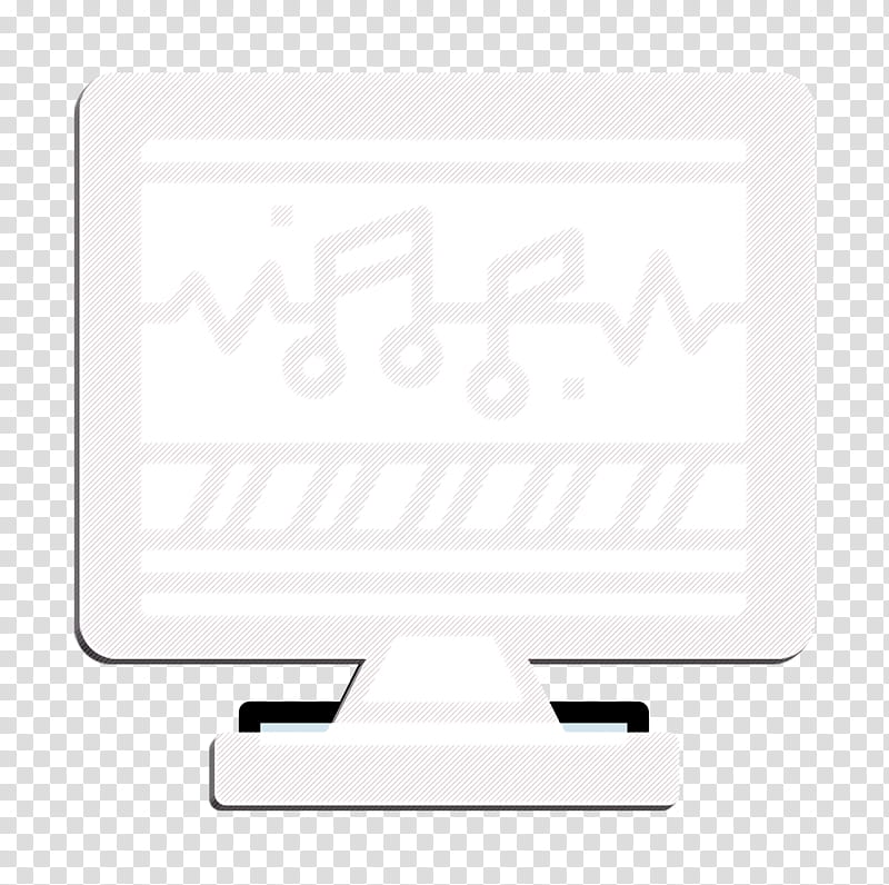 Film Director icon Sound editing icon, White, Computer Monitor, Text, Screen, Logo, Technology, Line transparent background PNG clipart