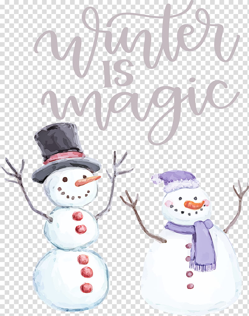 Winter Is Magic Hello Winter Winter, Winter
, Christmas Ornament, Holiday Ornament, Christmas Day, Character, Snowman transparent background PNG clipart