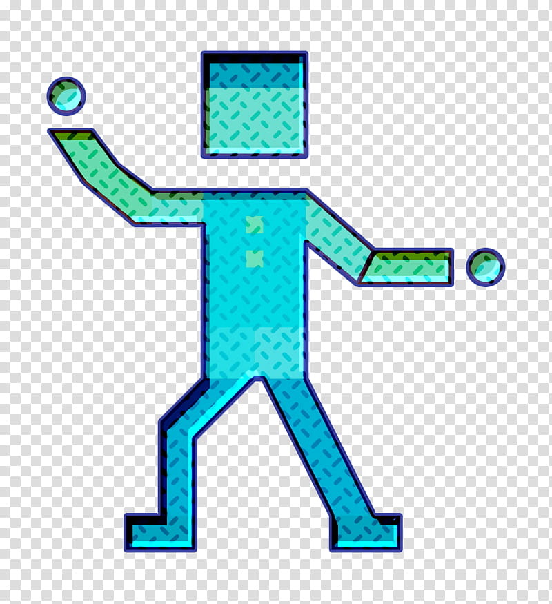 Funky icon Dance icon, Turquoise, Line transparent background PNG clipart