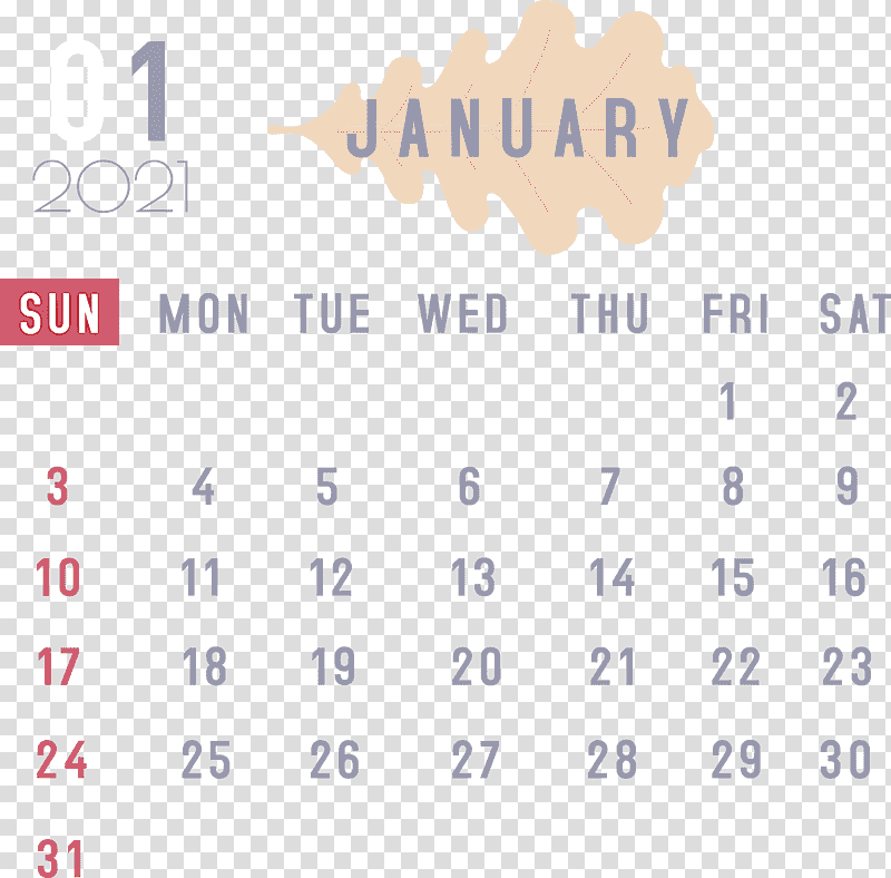 January 2021 Printable Calendar January Calendar, 2021 calendar, Nexus S, Calendar System, Line, Meter, Number transparent background PNG clipart