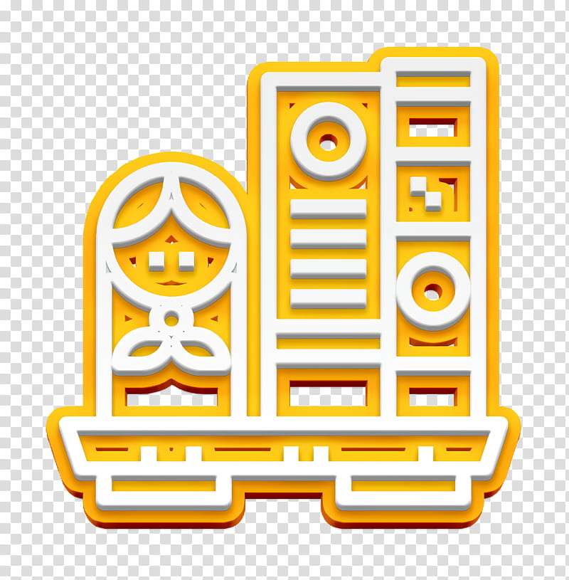 Bookshelf icon Cartoonist icon, Yellow, Line transparent background PNG clipart