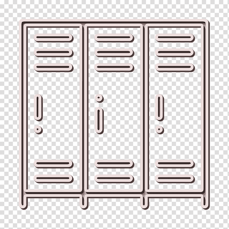 Lockers icon Hockey icon Locker icon, Furniture, Line, Meter, Mathematics, Geometry transparent background PNG clipart