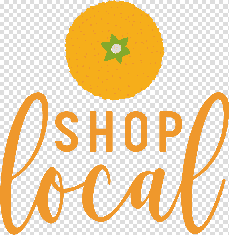 SHOP LOCAL, Logo, Yellow, Flower, Line, Meter, Fruit transparent background PNG clipart